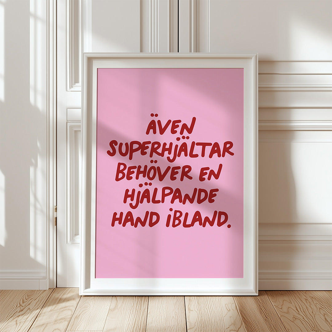 Superhjältar (rosa/röd)