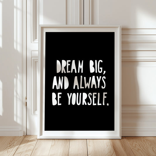 Dream big (svart/vit)