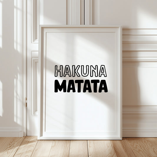 Hakuna Matata (vit/svart)