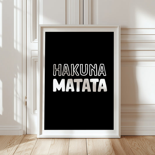 Hakuna Matata (svart/vit)