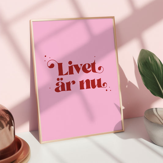 Livet är nu (rosa/röd)