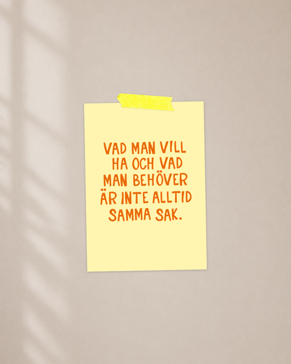 Mini Poster | Vad man vill ha
