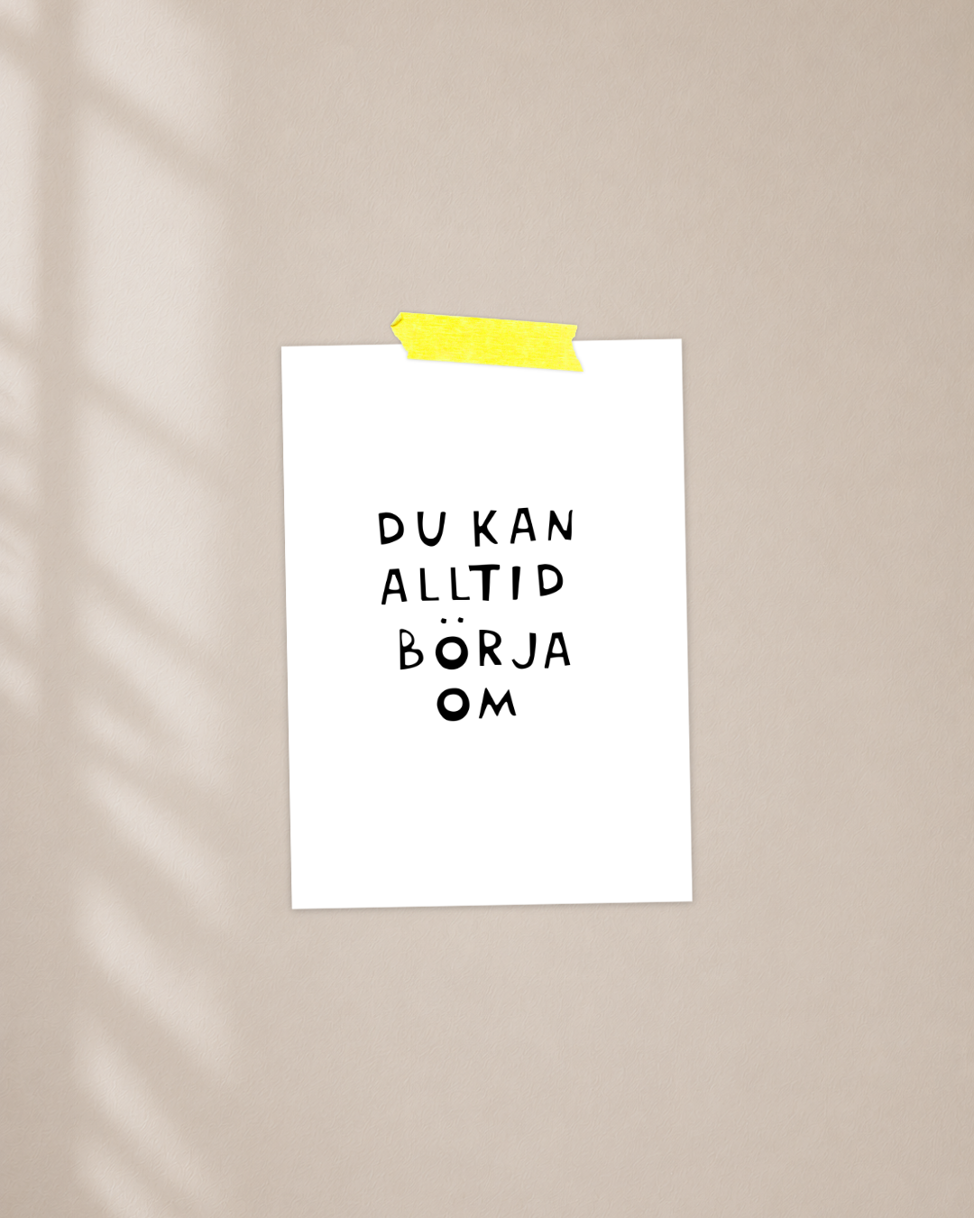 Mini poster | Börja om