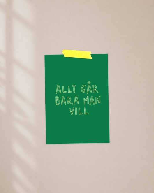 Mini poster | Allt går