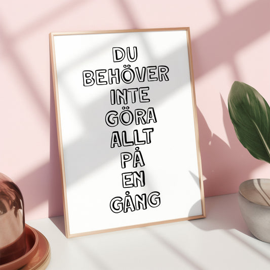 På en gång