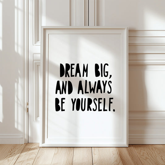 Dream big (vit/svart)