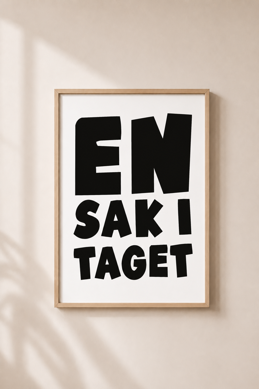 Poster | En sak i taget