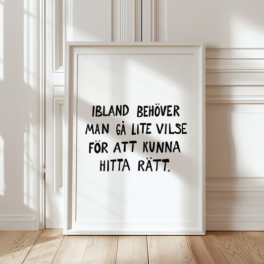 Gå vilse (vit/svart)
