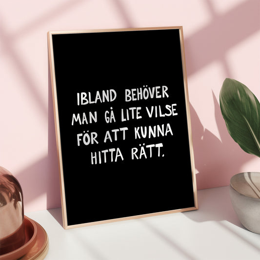 Gå vilse (svart/vit)