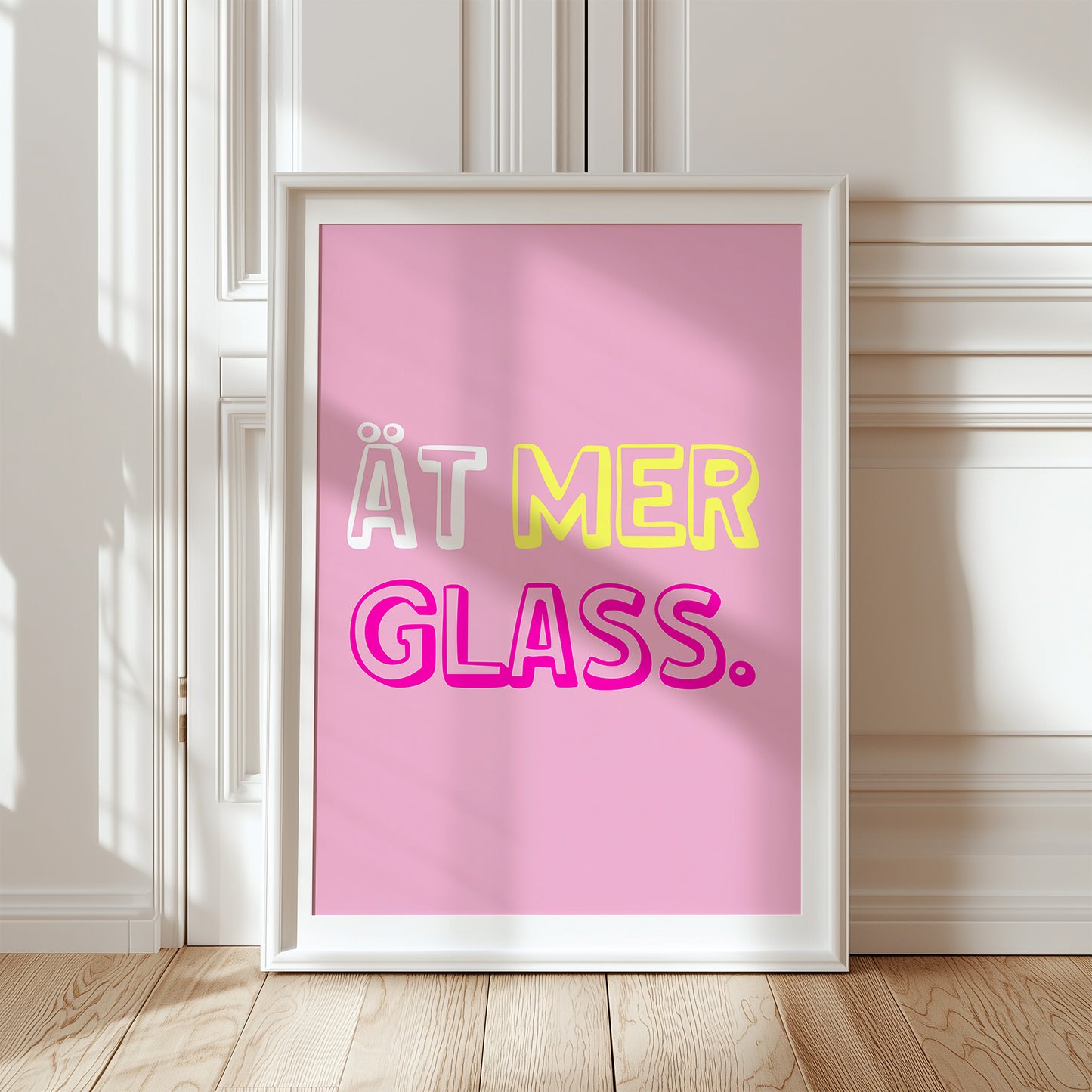 Glass (rosa/vit/gul/rosa)