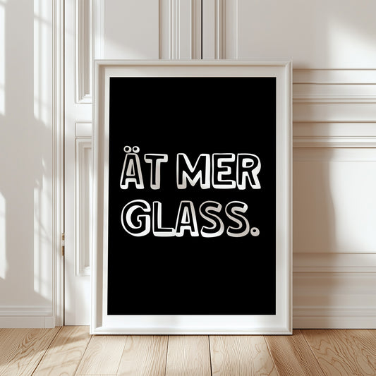 Glass (svart/vit)