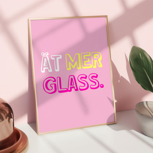 Glass (rosa/vit/gul/rosa)