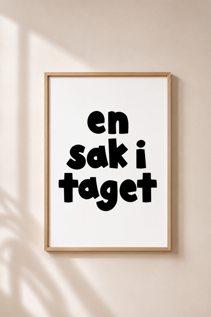 Poster | En sak i taget