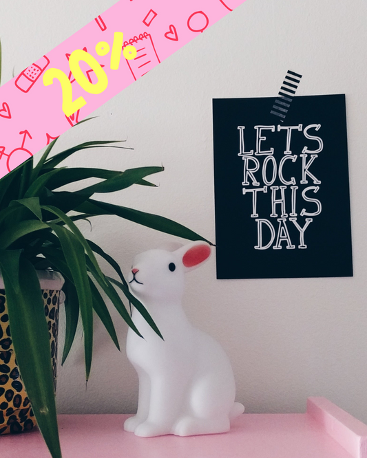 Lets rock this day (svart/vit)