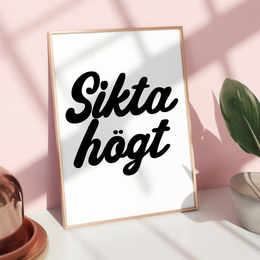 Sikta högt (vit/svart)