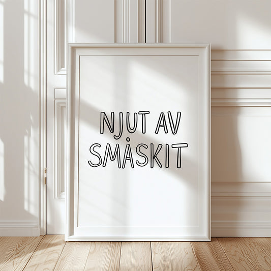 Småskit (vit/svart)