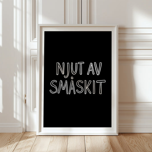 Småskit (svart/vit)