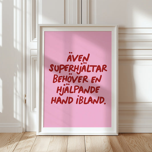 Superhjältar (rosa/röd)