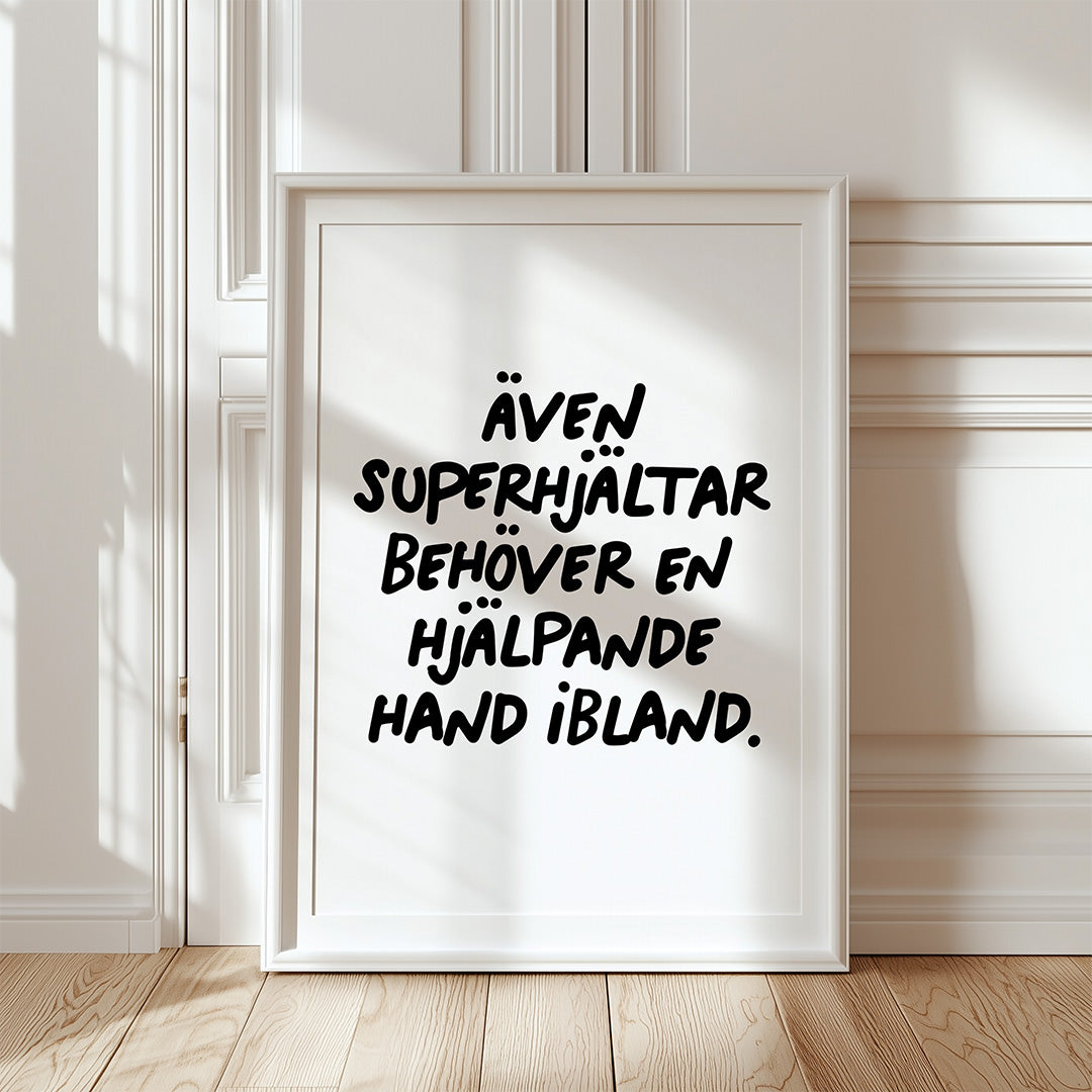 Superhjältar (vit/svart)